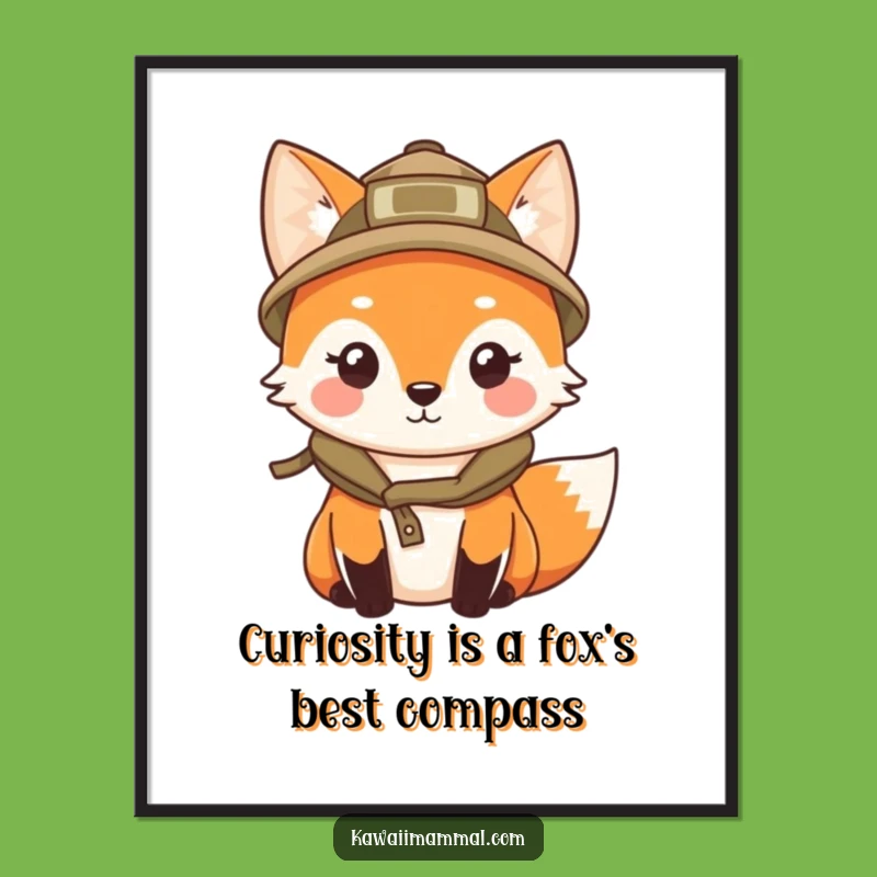 Free Printable Wall Art: Explorer Fox for a Curious Downloadable Decor