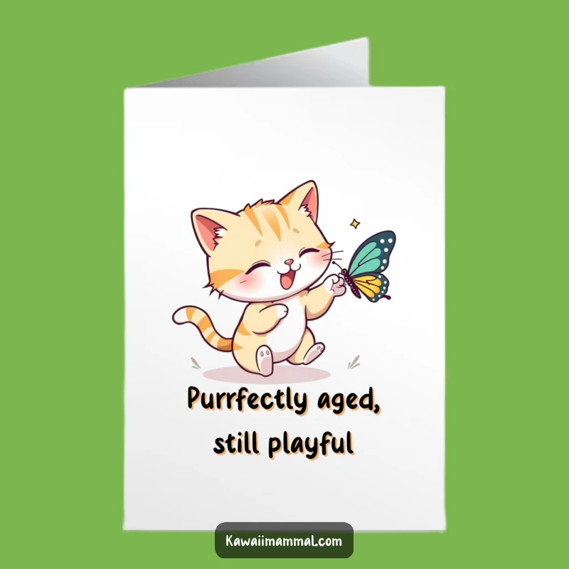 Free Printable Birthday Card: Funny Stalking Cat Chasing Fun, The Perfect Downloadable Gift!