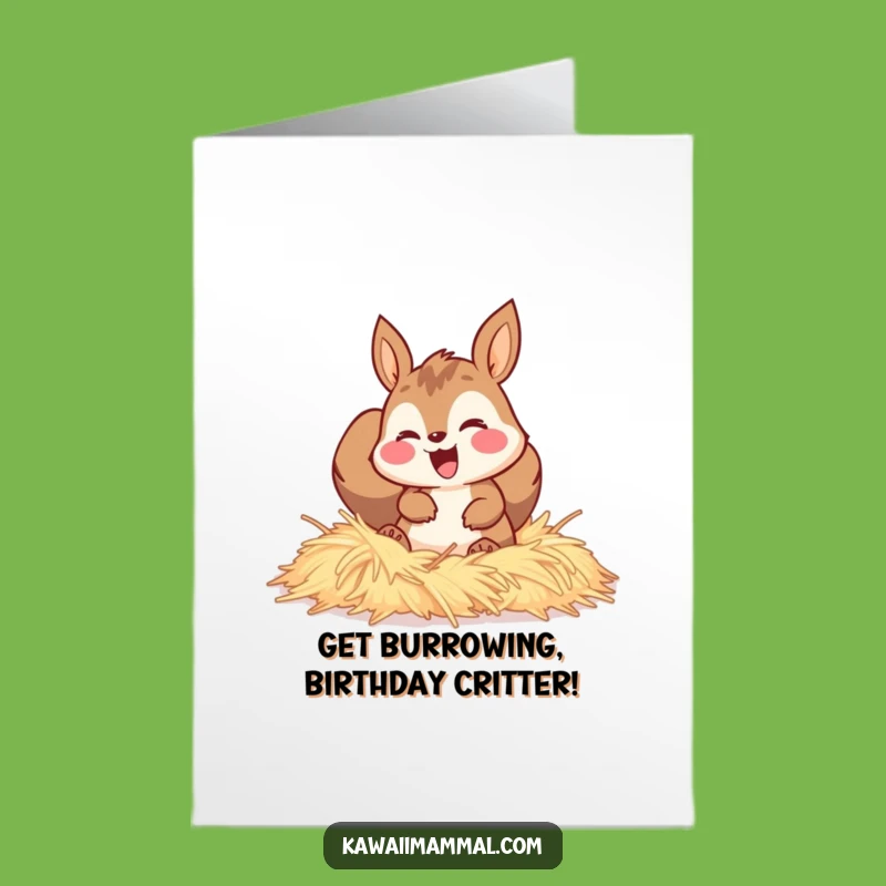 Squirrel Birthday Card: Free Printable for a Burrow of Fun!
