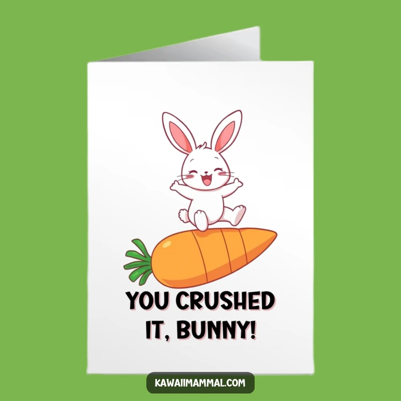 Bunny Congrats Card: Free Printable Leap of Success!