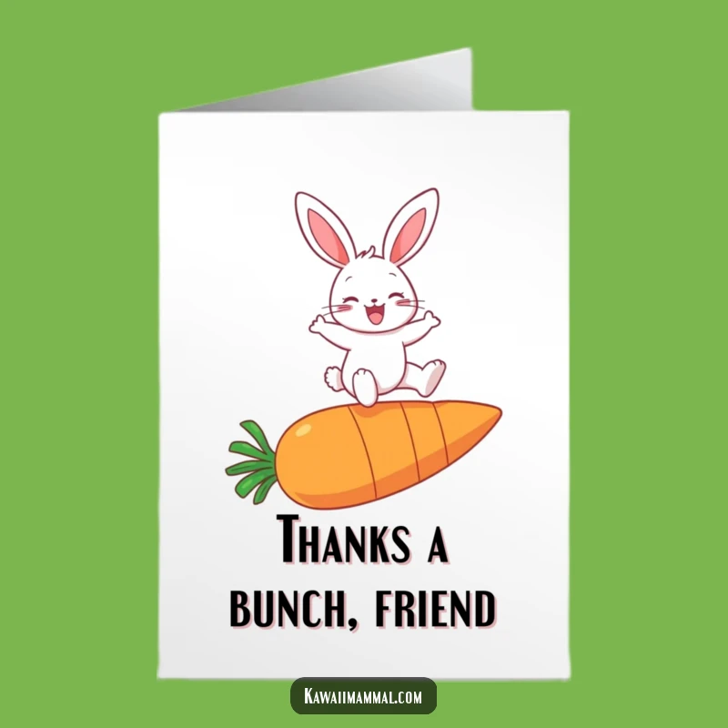 Bunny Thank You Card: Free Printable for Your Awesomeness!