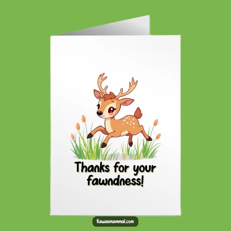 Free Printable Funny Deer Thank You Card: Elegant DIY Downloadable Gift