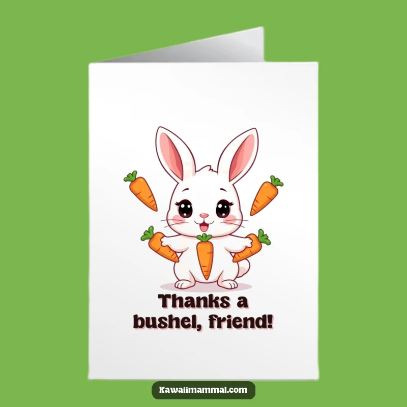 Free Printable Thank You Card: Juggling Rabbit Funny Downloadable