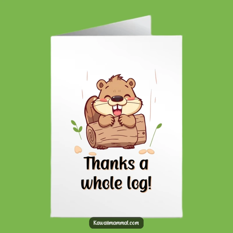 Free Printable Thank You Card: Beaver Builder Grateful - Downloadable & Hearty Thanks!