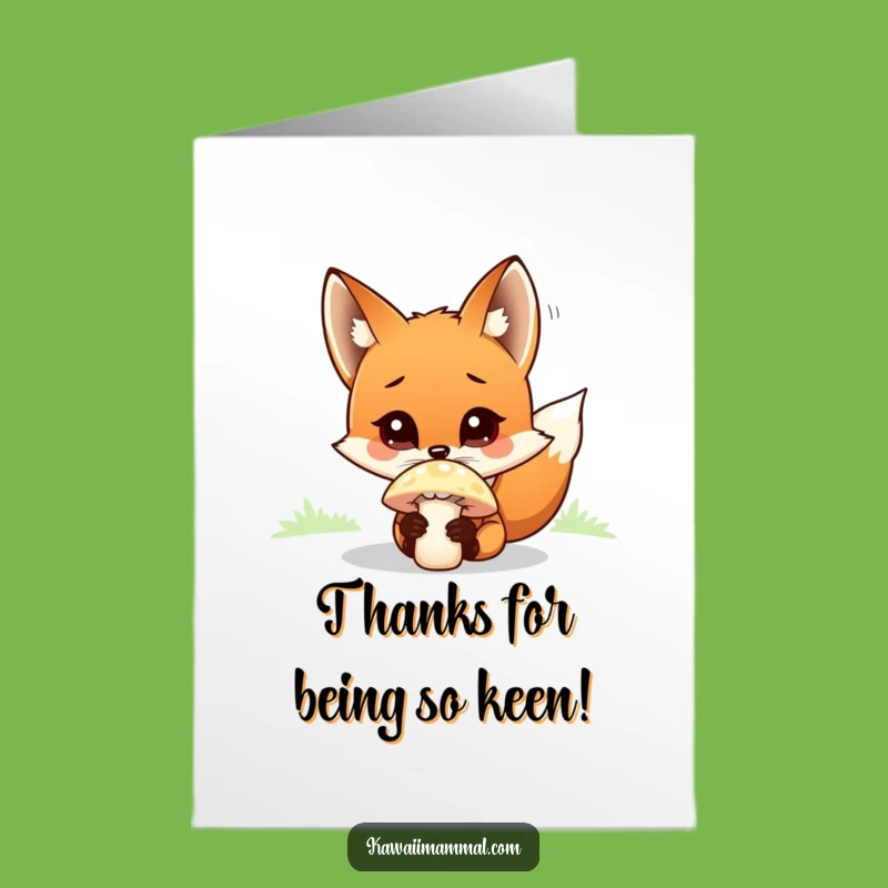 Free Printable Thank You Card: Curious Fox Says Thanks - Downloadable & Whimsical!