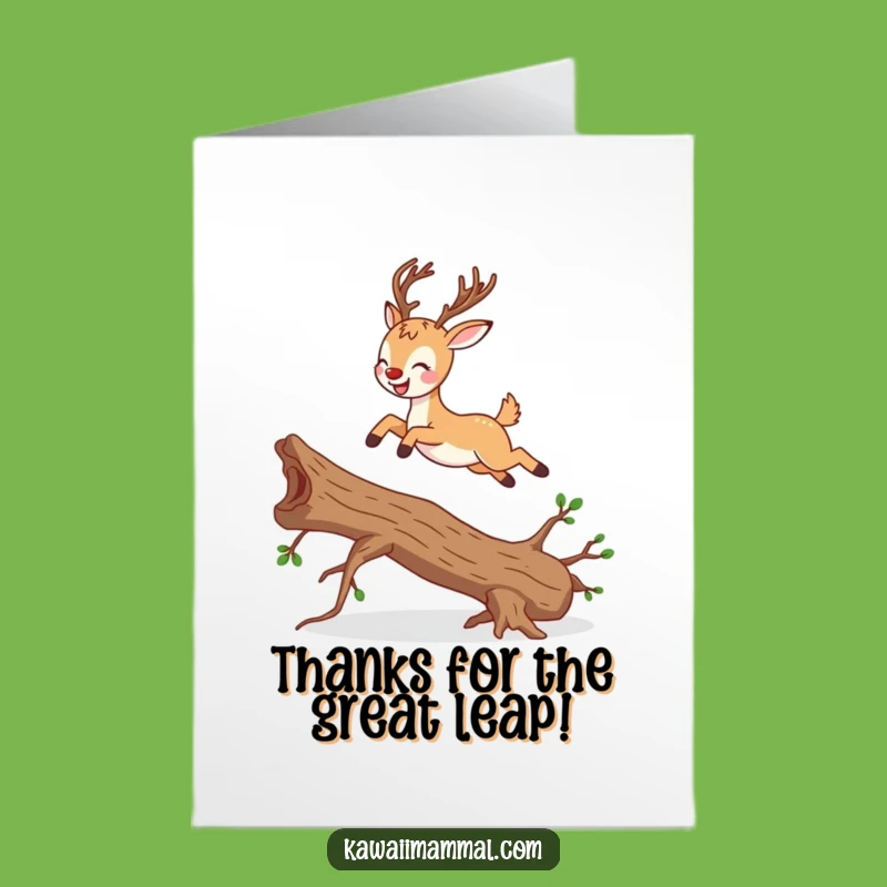 Free Printable Thank You Card: Deer Expresses Thanks - Downloadable & Graceful!