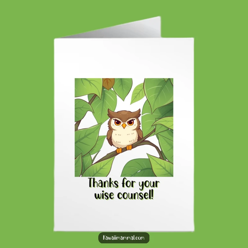 Free Printable Owl Thank You Card: Wise & Funny DIY Download