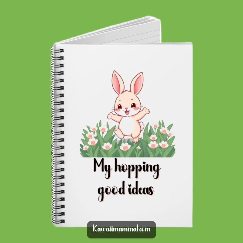 Funny Bunny Hop Notebook - Cute Cartoon Rabbit Journal Gift for Writers and Students