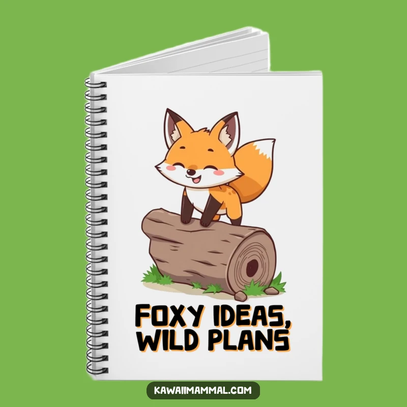 Funny Fox Notebook: Lined Journal with Leaping Character for Creative Ideas