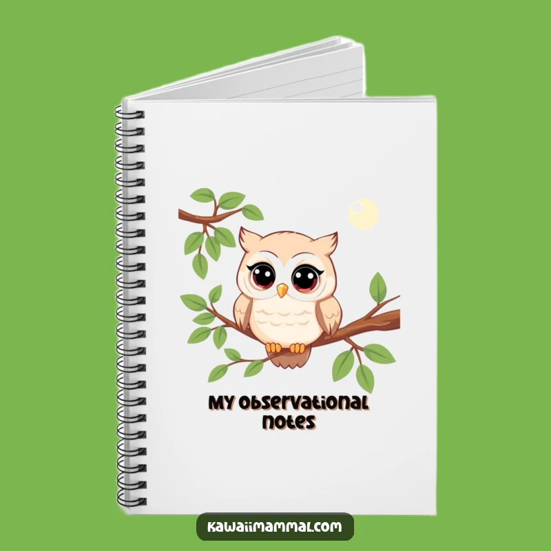 Funny Kawaii Owl Notebook: Lined Journal with Observant Character for Your Notes