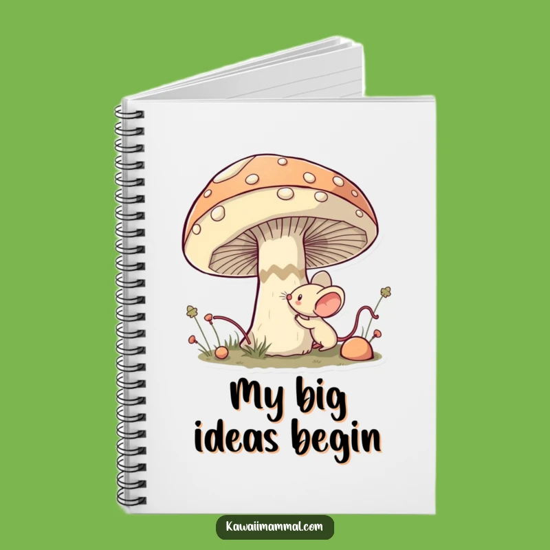 Funny Mouse Notebook: Kawaii Mushroom Explorer, Journal Gift for Curious Minds