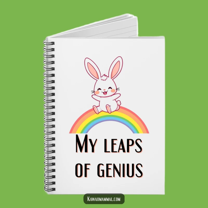 Funny Rabbit Rainbow Notebook: Journal Your Joyful Hops, Perfect Funny Gift