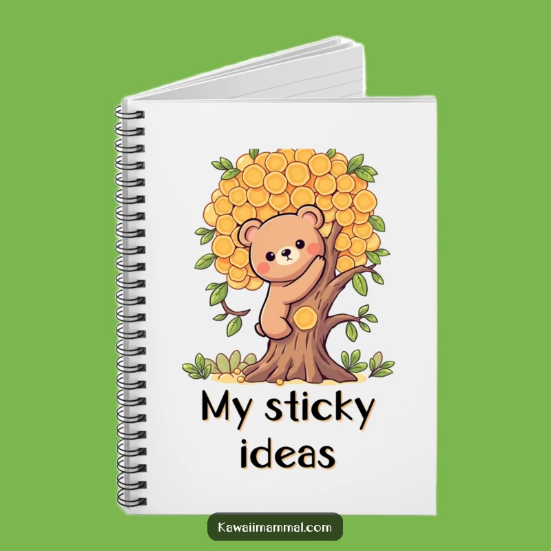 Funny Kawaii Bear Honeycomb Climb Notebook - Journal for Sweet Adventures Gift