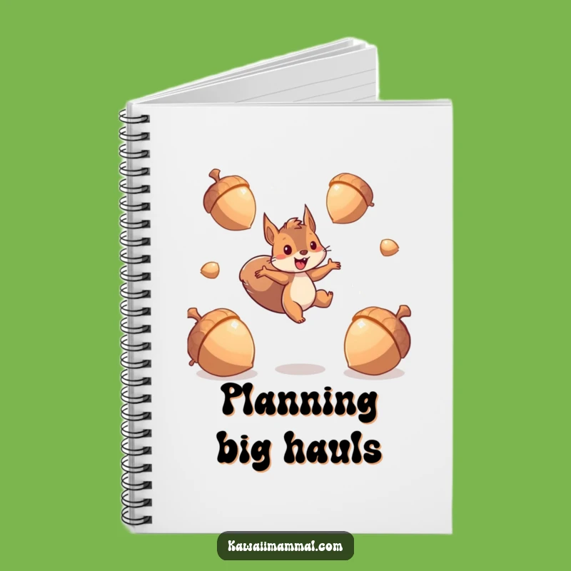 Funny Energetic Squirrel Notebook: Sparkling Acorn Journal for Busy Minds
