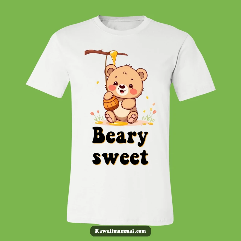 Funny Kawaii Bear Honey T-Shirt: Wear Your Sweet Enthusiasm