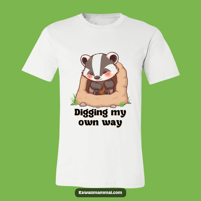 Funny Badger Burrow T-Shirt: Wear Your Cozy Determination with This Hilarious Tee