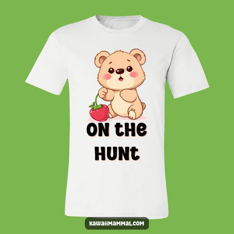 Funny Bear Cub Berry T-Shirt: Determined Cub's Treat Tee for a Perfect Quirky Gift