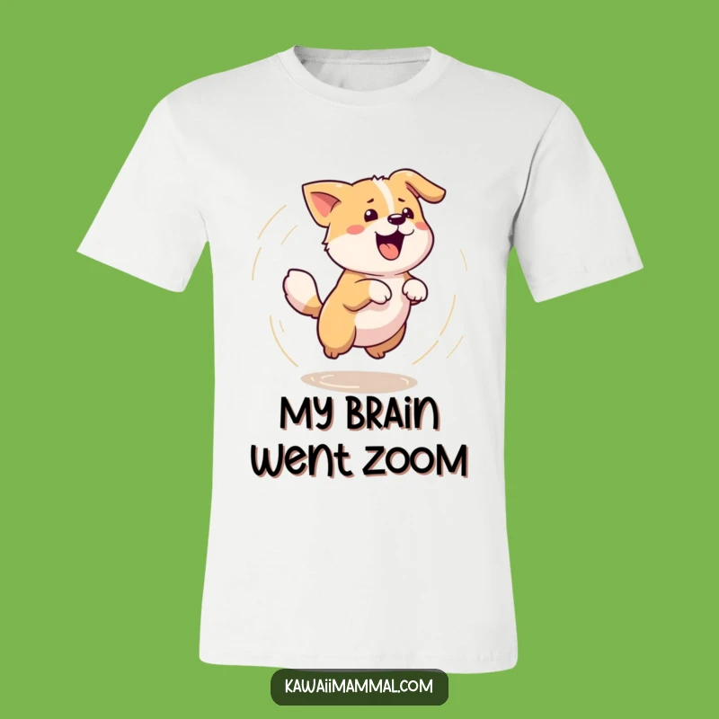 Funny Kawaii Dog Tail Chase T-Shirt - Comical Dizzy Pup Apparel Gift