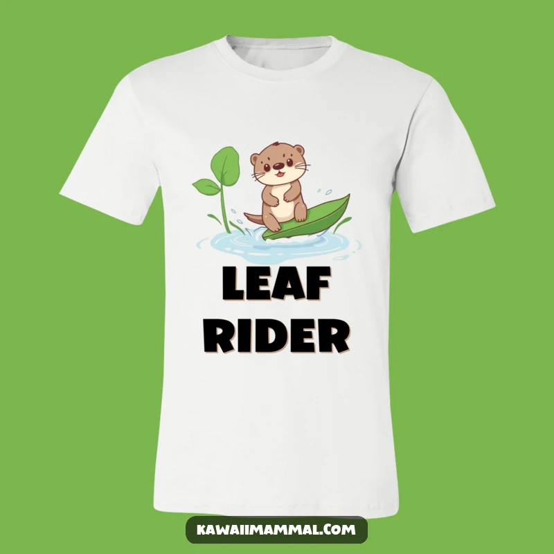 Funny Kawaii Otter Surf T-Shirt - Cute Puddle Rider Tee - Gift