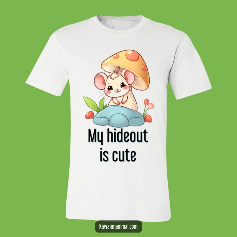 Funny Mouse Mushroom T-Shirt: Giggle-Worthy Tee for Nature and Humor Fans
