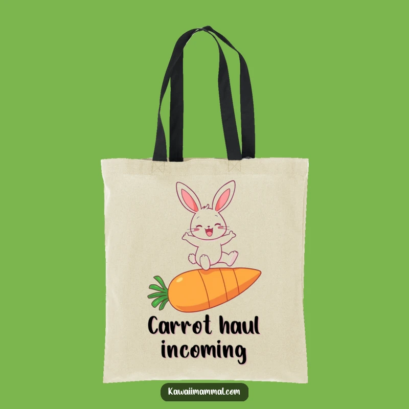 Funny Bunny Carrot Leap Tote Bag: Carry your essentials with playful charm and cheer!