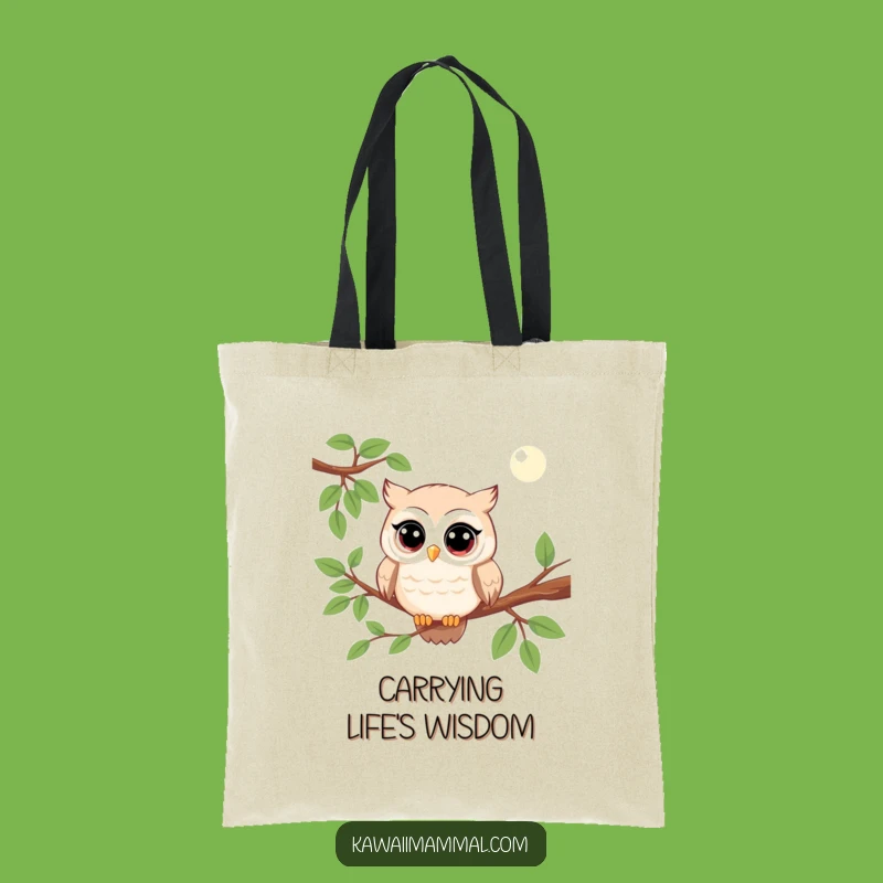 Funny Kawaii Owl Tote Bag: Spacious & Stylish Observant Character for Everyday Use