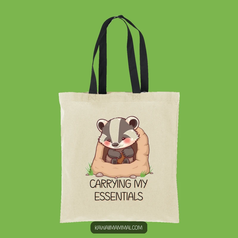 Funny Badger Burrow Tote Bag: Carry Your Essentials with Determined, Cozy Style