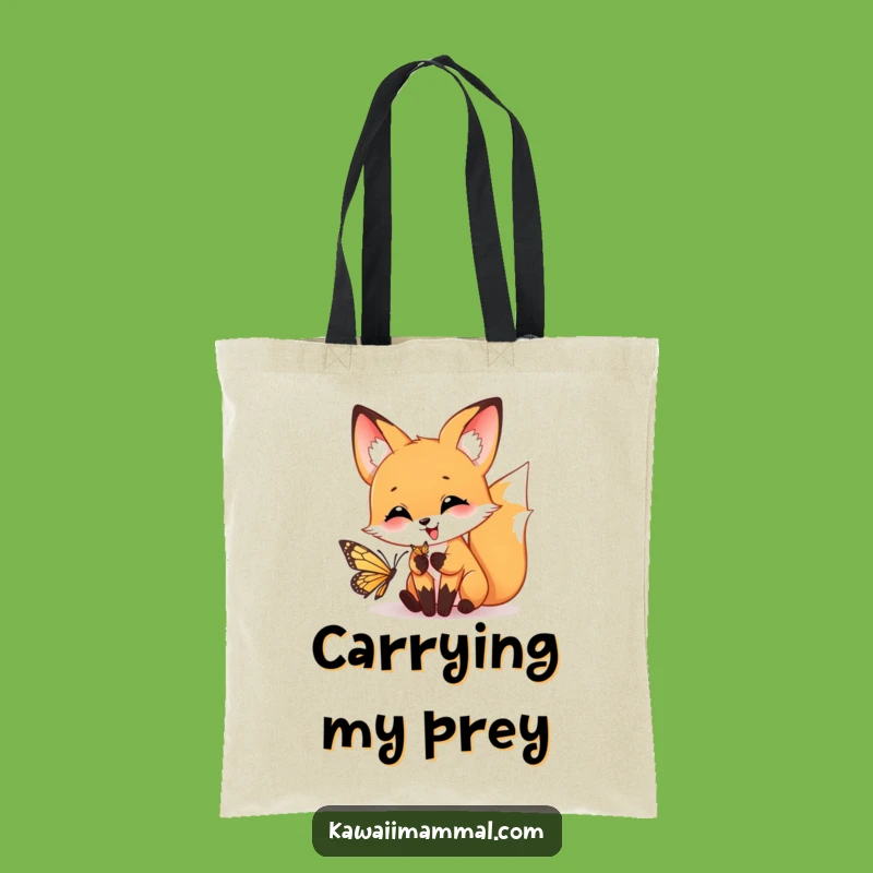 Funny Fox Pouncing Tote Bag: Carry Your Playfulness Everywhere!