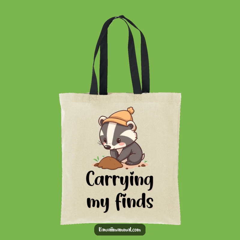 Funny Badger Hat Digging Tote Bag A Hilarious Accessory For Your Ventures