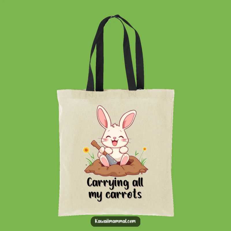 Funny Bunny Tote Bag: Spacious & Stylish Digging Character for Everyday Errands
