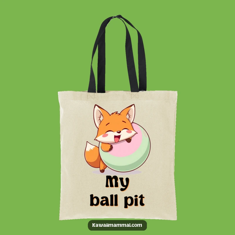 Funny Fox Headbutt Tote Bag: Carry your essentials with spirited charm and humor!
