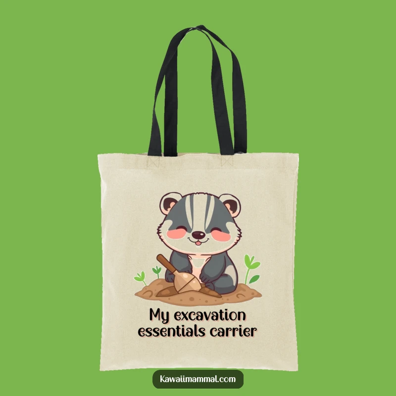 Funny Badger Digging Tote Bag: Carry Your Laughs with This Whimsical Bag